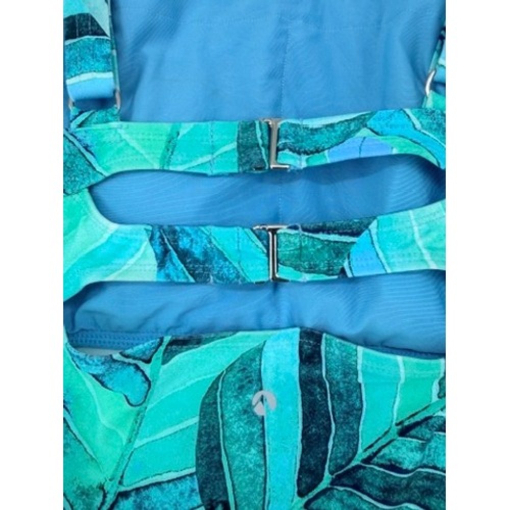 Next Aqua Leaf Print Tankini Top 34B/C Underwire NWT - Picture 4 of 10